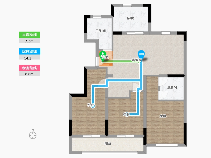 江西省-南昌市-江西蓝城桃花源-95.01-户型库-动静线