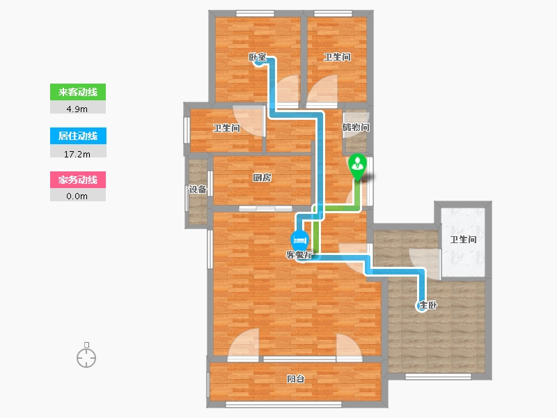 山东省-青岛市-保利天汇-112.01-户型库-动静线