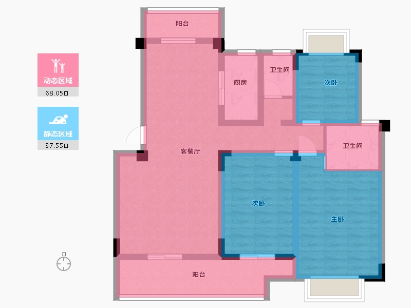 江西省-吉安市-顺泰中央公馆-92.80-户型库-动静分区