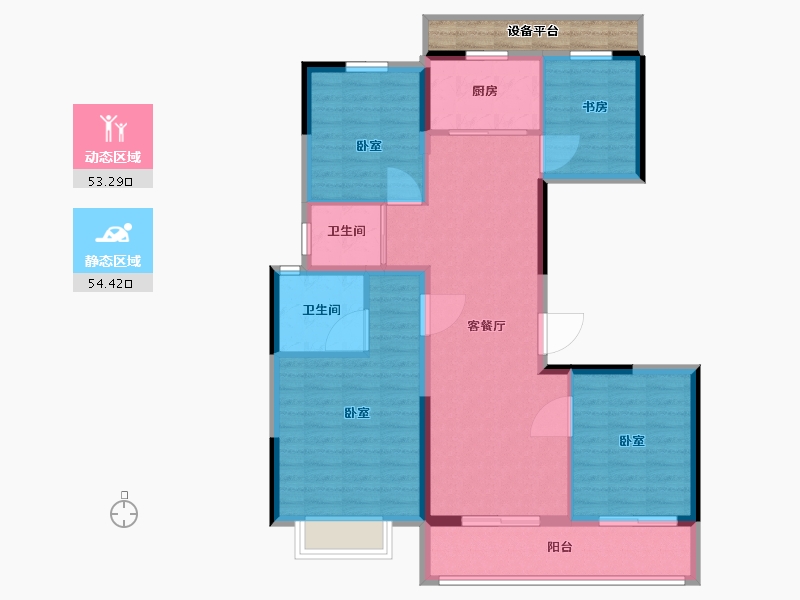 浙江省-嘉兴市-璞悦湖畔-101.00-户型库-动静分区