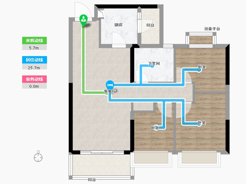 浙江省-绍兴市-新昌恒大悦珑府-81.00-户型库-动静线