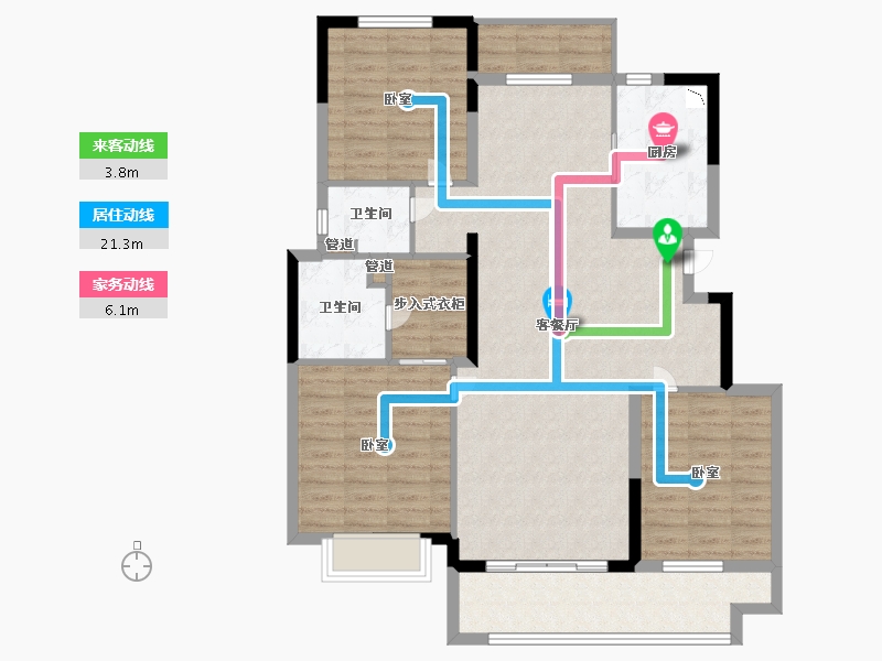 浙江省-宁波市-美的·映海潮-110.00-户型库-动静线