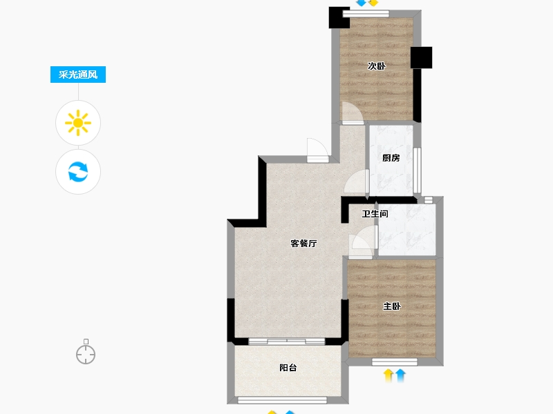 福建省-厦门市-三盛璞悦海-54.00-户型库-采光通风