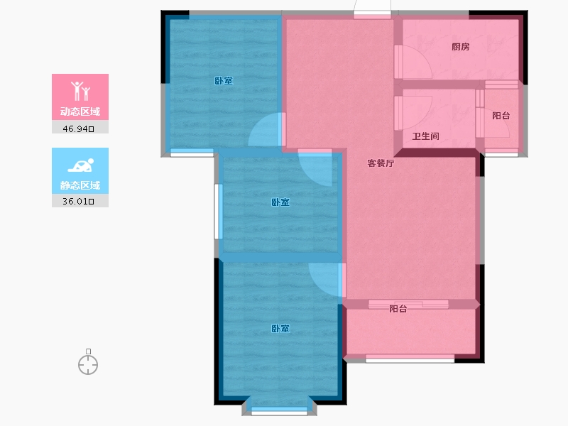 河南省-郑州市-九龙新城-73.00-户型库-动静分区