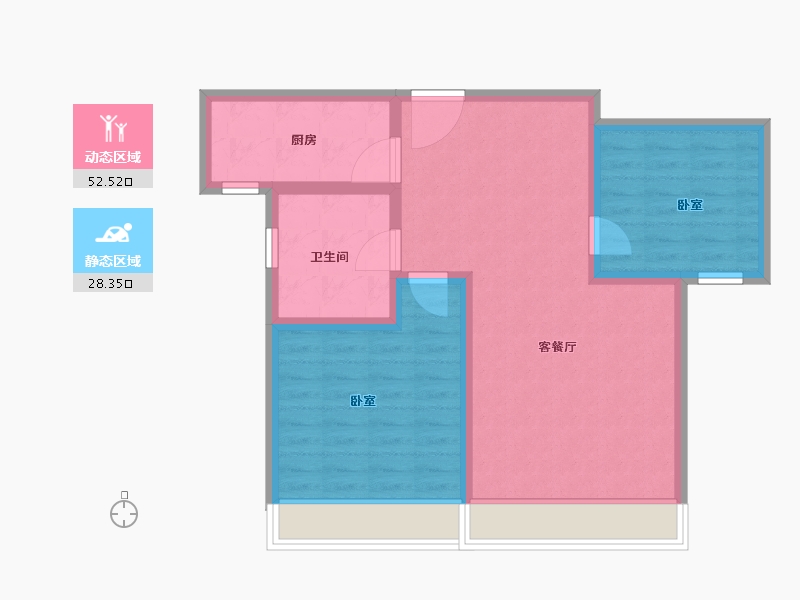 山东省-滨州市-御宸尚品-72.29-户型库-动静分区