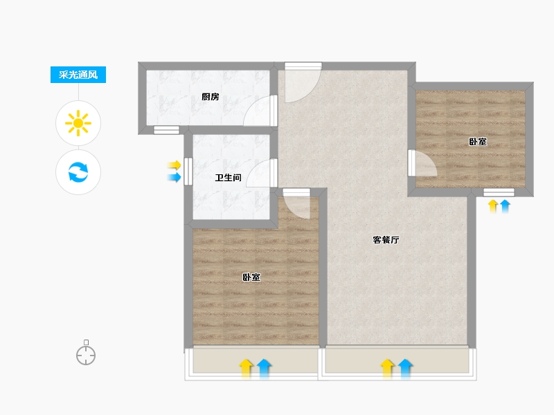 山东省-滨州市-御宸尚品-72.29-户型库-采光通风