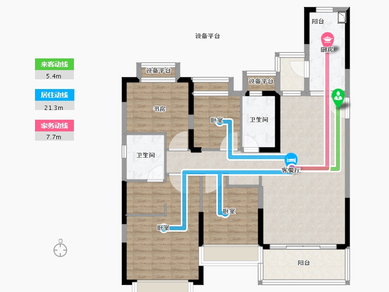 浙江省-绍兴市-新昌恒大悦珑府-108.00-户型库-动静线