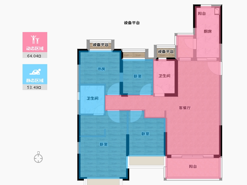 浙江省-绍兴市-新昌恒大悦珑府-108.00-户型库-动静分区