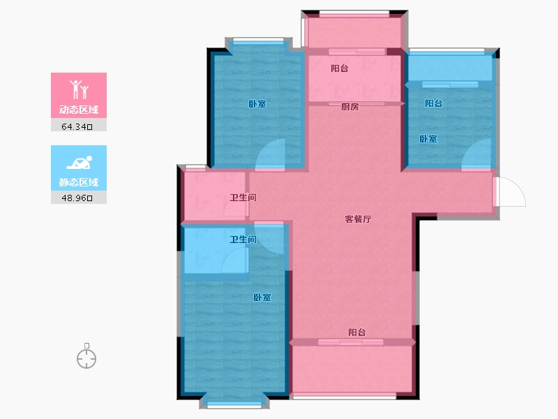 河南省-郑州市-九龙新城-101.00-户型库-动静分区