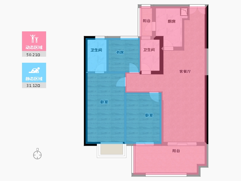 福建省-莆田市-中建荔景新城-71.99-户型库-动静分区