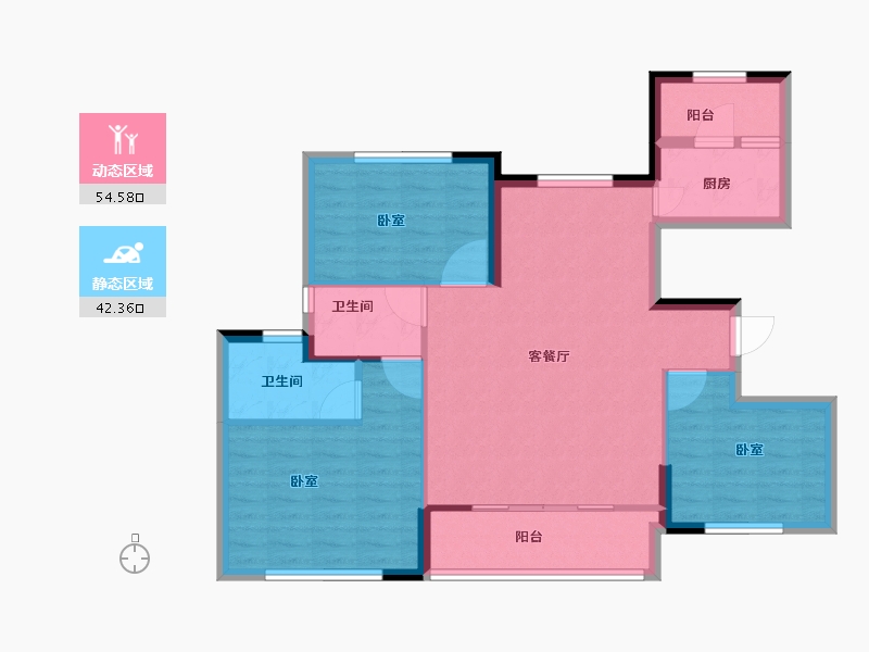 福建省-宁德市-中茵・外滩1号-87.00-户型库-动静分区