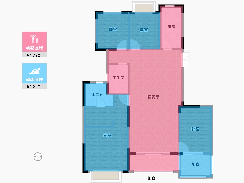 浙江省-绍兴市-新昌恒大悦珑府-117.00-户型库-动静分区