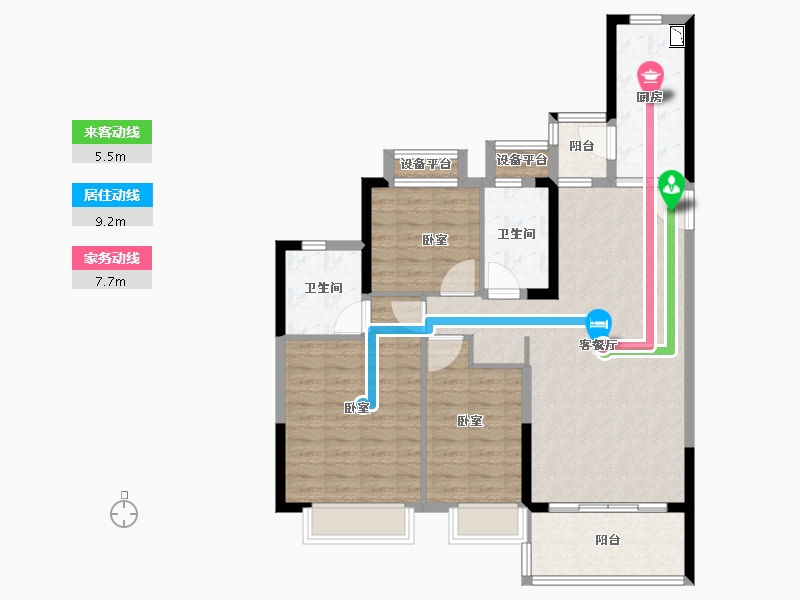 浙江省-绍兴市-新昌恒大悦珑府-101.00-户型库-动静线