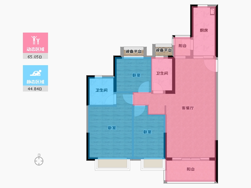 浙江省-绍兴市-新昌恒大悦珑府-101.00-户型库-动静分区