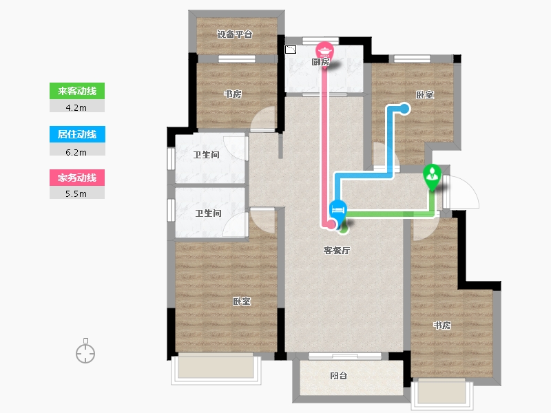 安徽省-合肥市-信达万振东方樾府-99.01-户型库-动静线