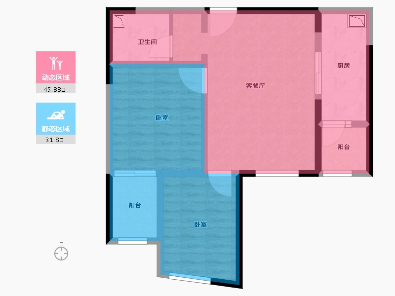 河南省-郑州市-花漾里-68.37-户型库-动静分区