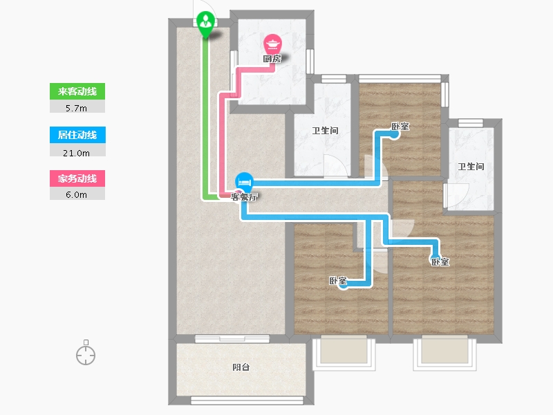 浙江省-宁波市-国贸梧桐原-79.00-户型库-动静线