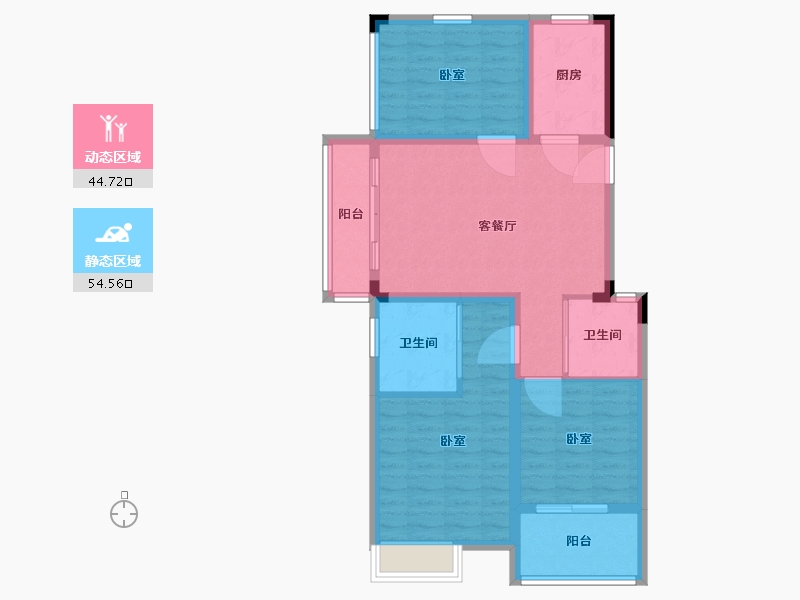 浙江省-宁波市-锦绣·金珑悦府-89.01-户型库-动静分区