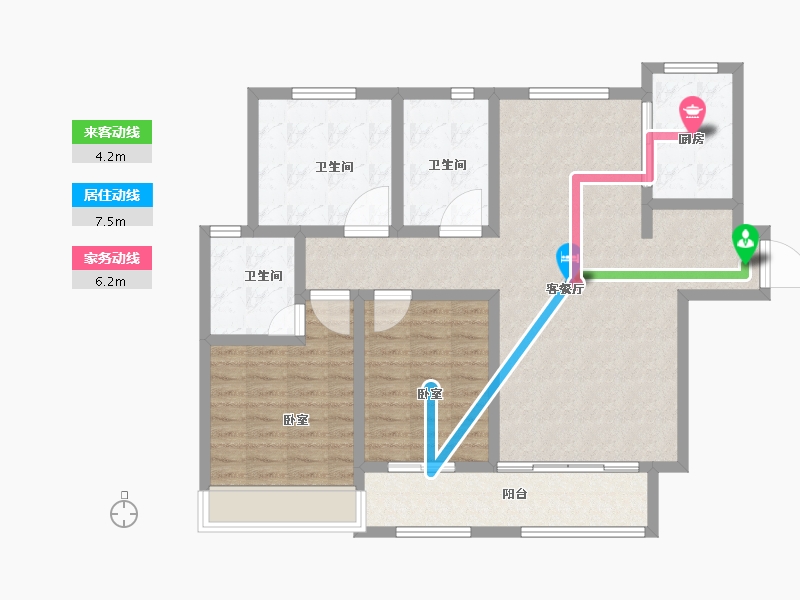 山东省-滨州市-御宸尚品-104.41-户型库-动静线