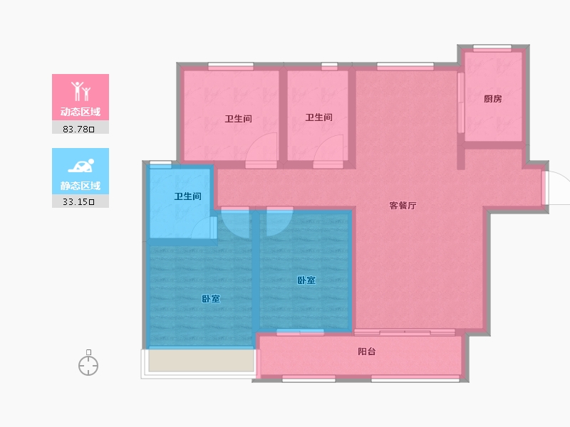 山东省-滨州市-御宸尚品-104.41-户型库-动静分区