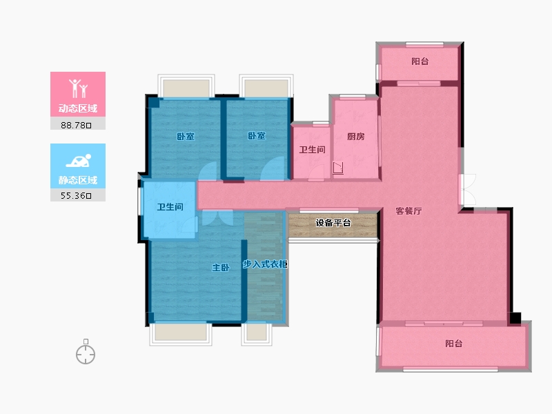 福建省-泉州市-鼎盛天玺-134.00-户型库-动静分区