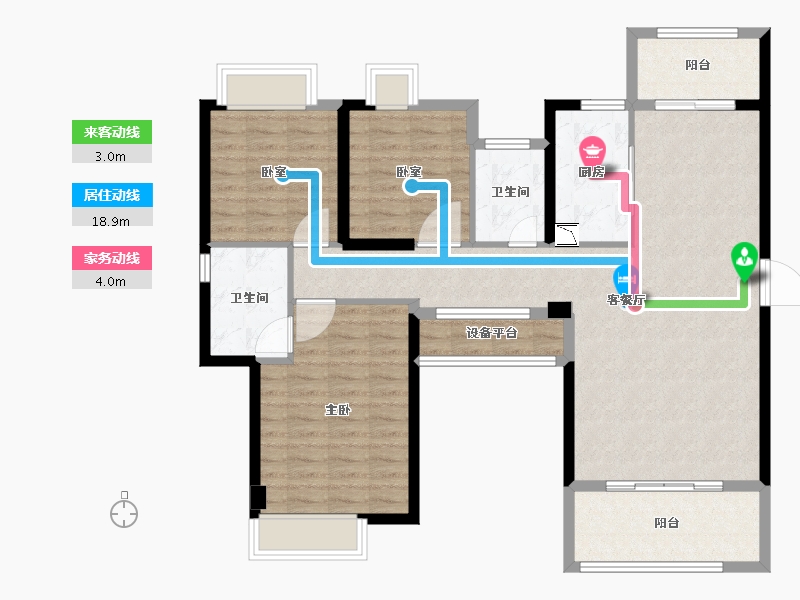 福建省-泉州市-鼎盛天玺-105.99-户型库-动静线