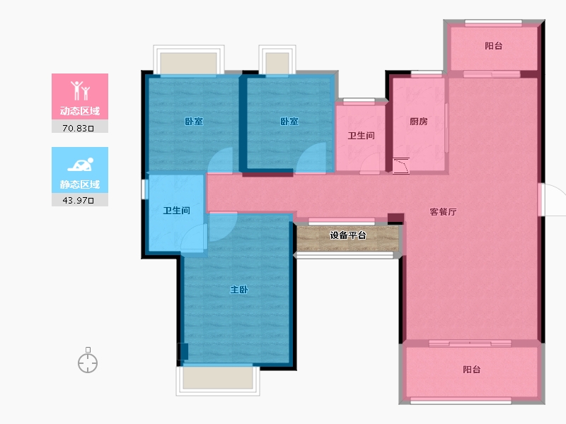 福建省-泉州市-鼎盛天玺-105.99-户型库-动静分区