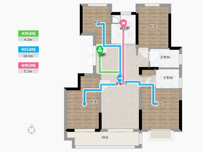 浙江省-宁波市-逸湾小筑-97.01-户型库-动静线