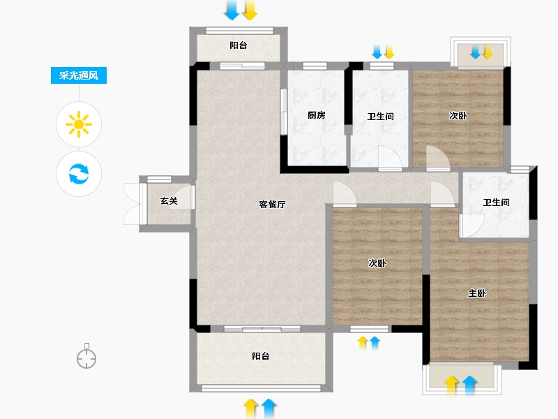 江西省-吉安市-文信西昌府-100.00-户型库-采光通风