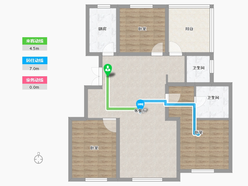 新疆维吾尔自治区-乌鲁木齐市-紫金城东湖左岸-100.81-户型库-动静线