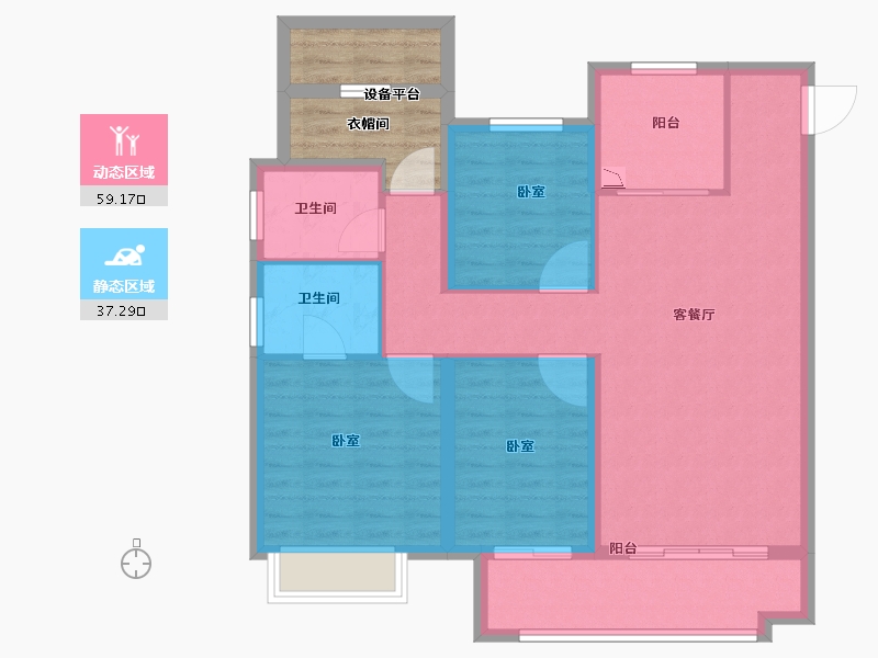 安徽省-合肥市-力高天悦府-94.00-户型库-动静分区