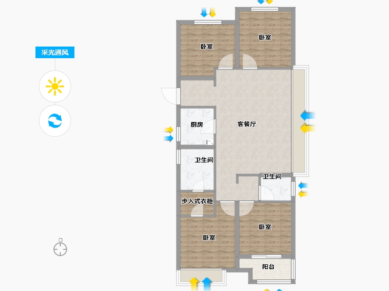 浙江省-舟山市-宝龙天地广场-103.01-户型库-采光通风