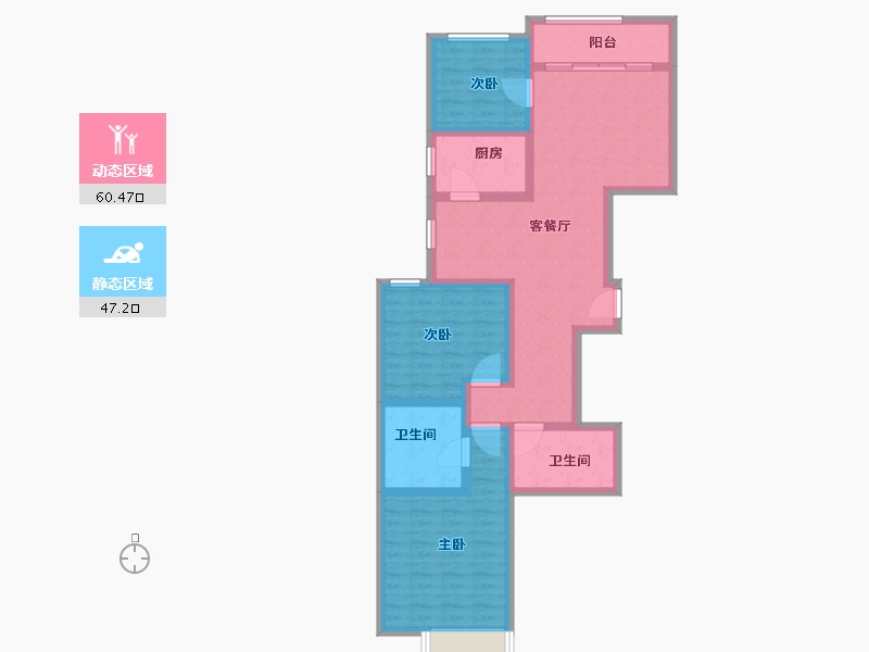 山西省-长治市-和合人家-95.07-户型库-动静分区