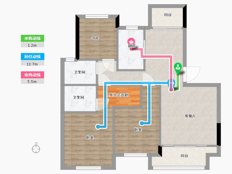 浙江省-湖州市-汎港润合-85.00-户型库-动静线