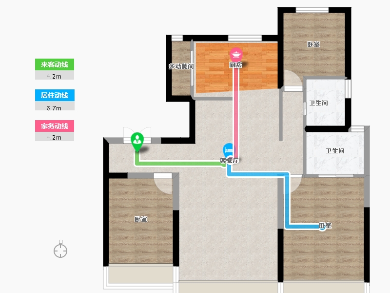 新疆维吾尔自治区-乌鲁木齐市-中天翡丽郡府-92.03-户型库-动静线