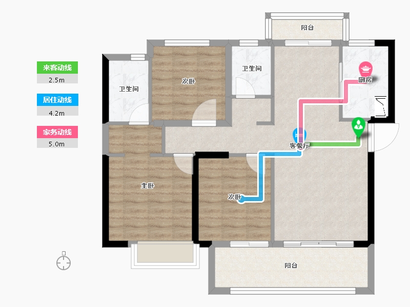 福建省-泉州市-聚龙世茂国风-86.00-户型库-动静线