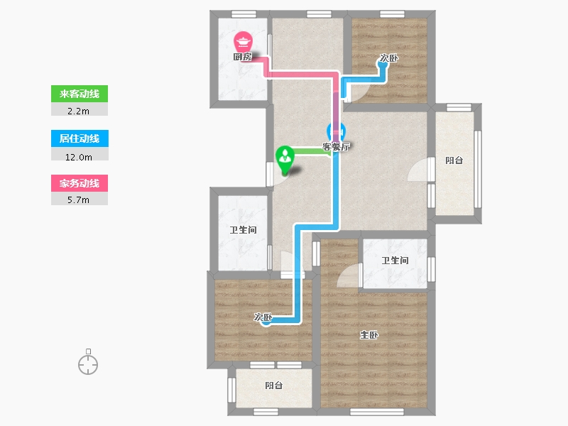 山东省-青岛市-萃英花园-78.71-户型库-动静线