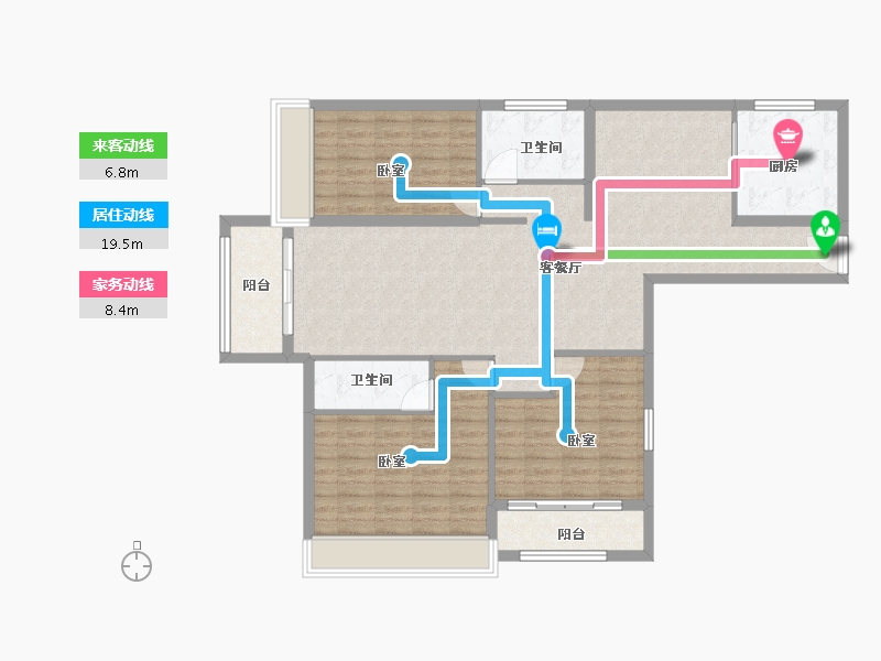 山东省-菏泽市-菏泽文化城-114.00-户型库-动静线