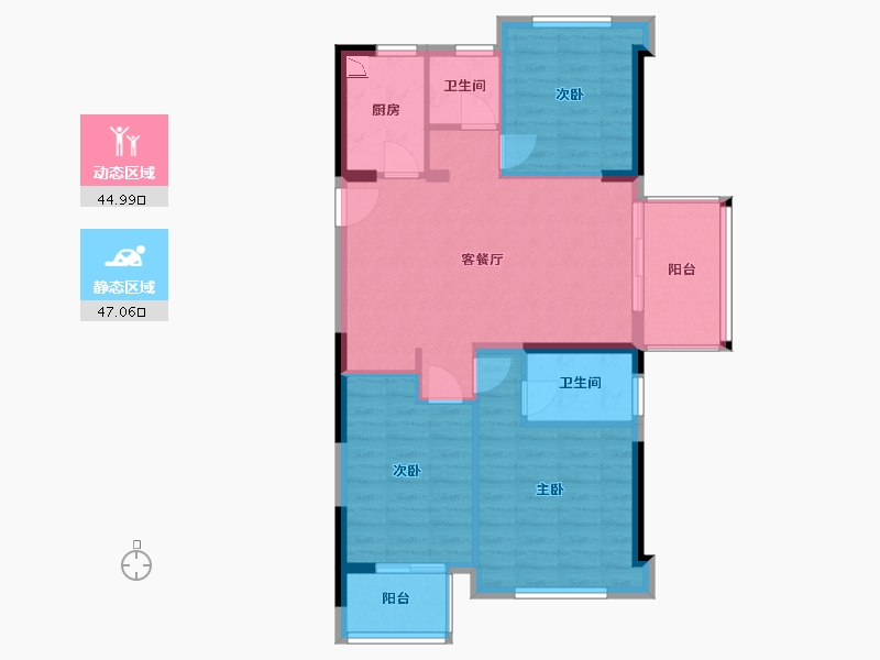 福建省-福州市-永泰外滩1号-83.00-户型库-动静分区