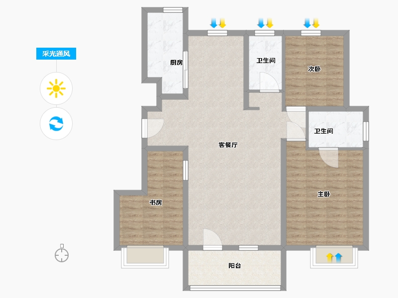 山东省-青岛市-国际健康生态谷-103.01-户型库-采光通风