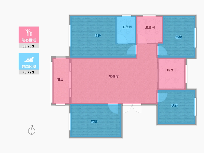 山西省-长治市-锦绣景园-126.01-户型库-动静分区