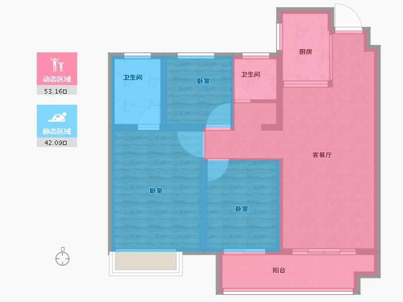 安徽省-芜湖市-港龙时代天骄-85.00-户型库-动静分区