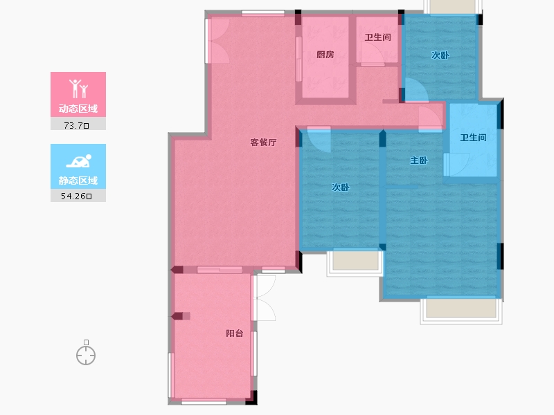 江西省-南昌市-嘉圆·悦山居-114.71-户型库-动静分区