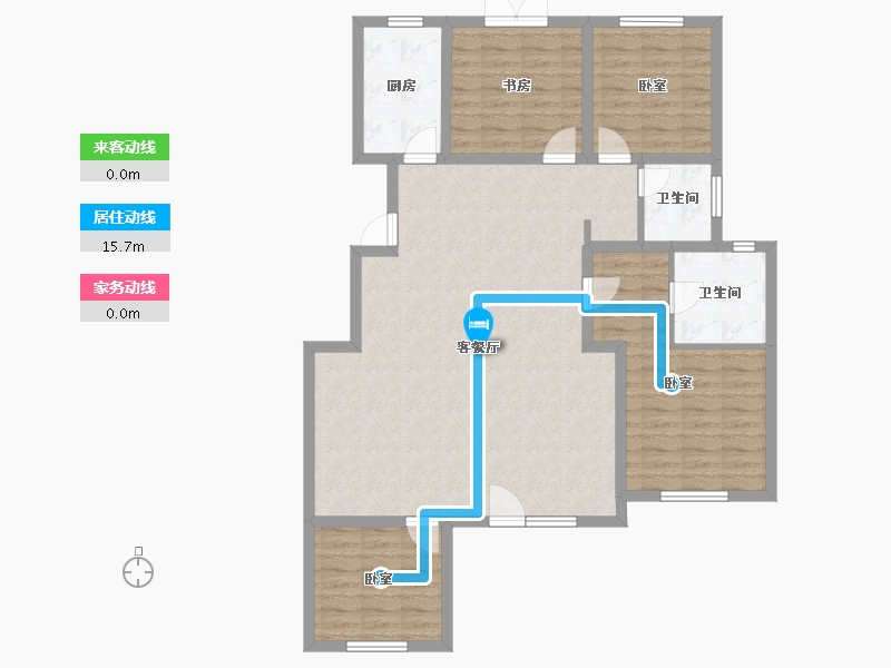 新疆维吾尔自治区-乌鲁木齐市-紫金城东湖左岸-111.21-户型库-动静线