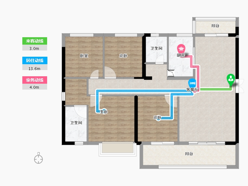 福建省-泉州市-聚龙世茂国风-107.99-户型库-动静线