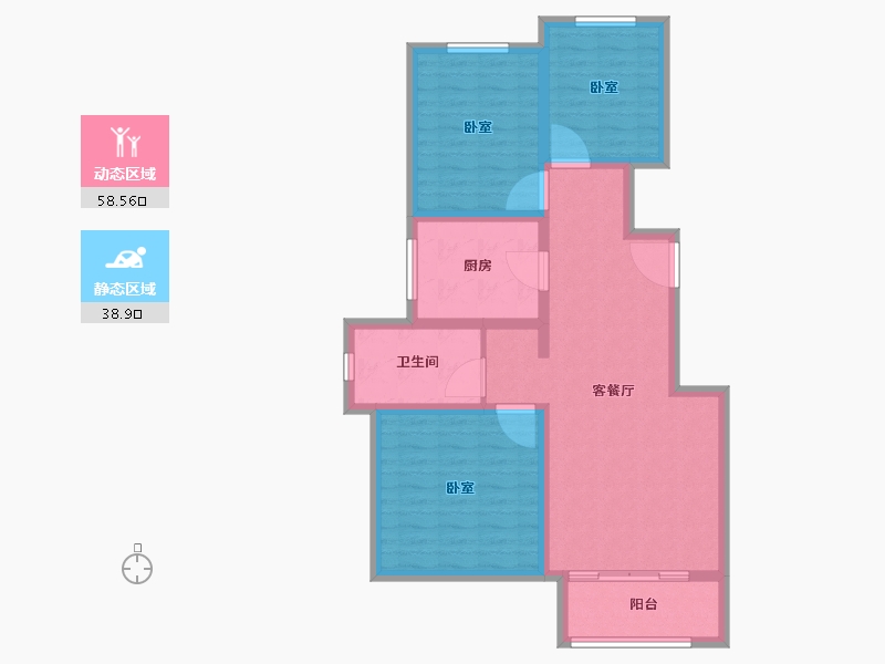 山东省-济南市-海信泮山-87.00-户型库-动静分区