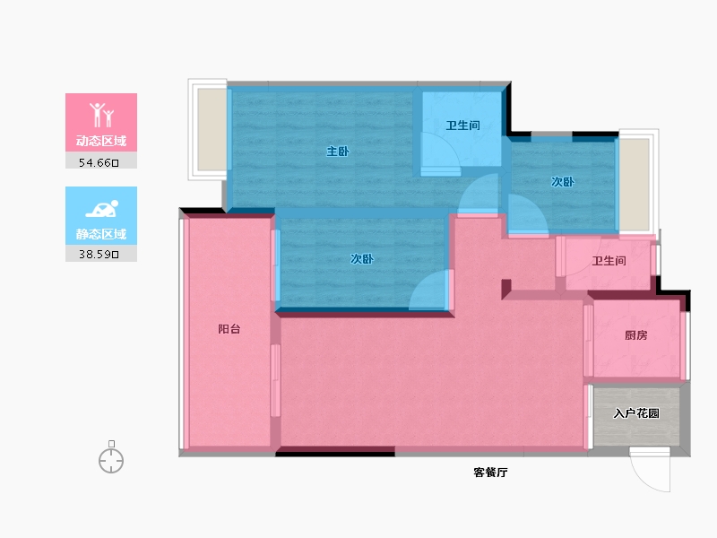 福建省-南平市-绿欧·香槟城-86.00-户型库-动静分区