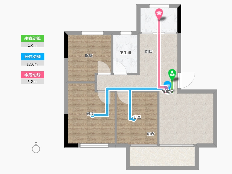 浙江省-湖州市-汎港润合-70.00-户型库-动静线