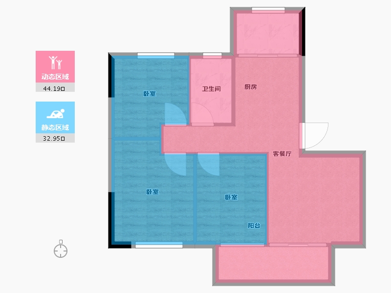 浙江省-湖州市-汎港润合-70.00-户型库-动静分区