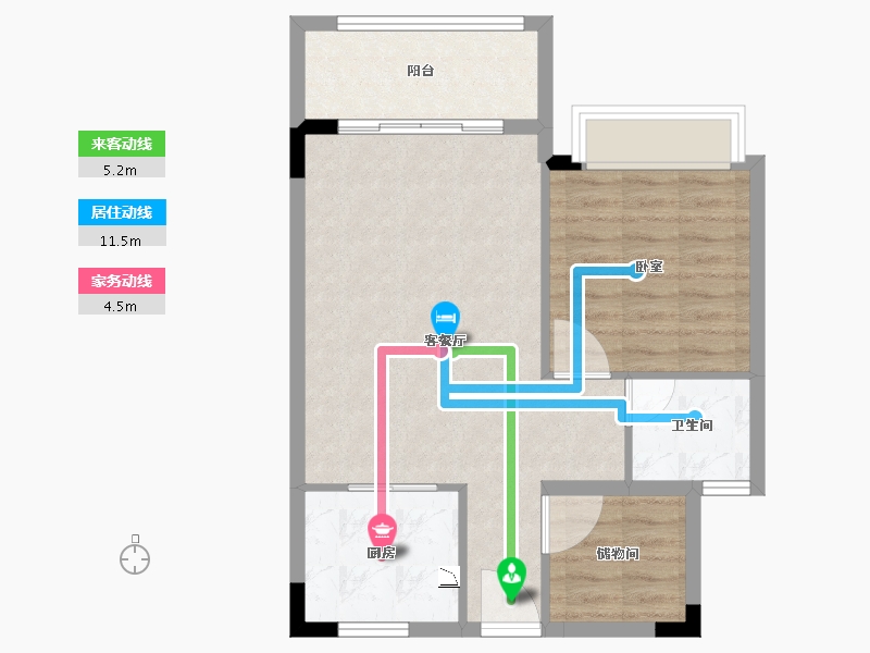 福建省-漳州市-碧桂园花仙府墅-62.49-户型库-动静线